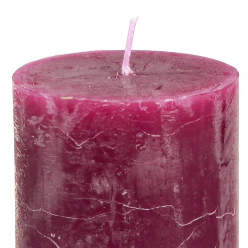 Article Bougies Bougies Pilier Baies Roses 3 Couleurs 60x80mm 12 pcs