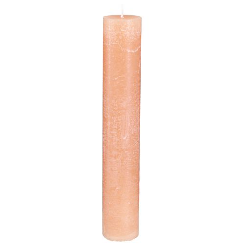 Bougies bâton bougies bougies en cire orange pêche 50x300mm 4 pcs