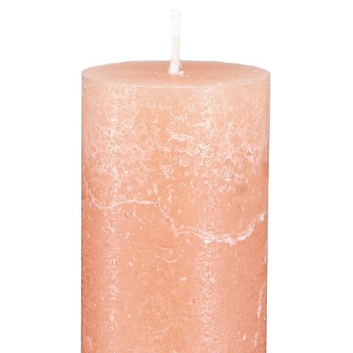 Article Bougies bâton bougies bougies en cire orange pêche 50x300mm 4 pcs
