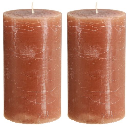 Article Bougies bougies piliers teintes caramel 85×150mm 2 pcs