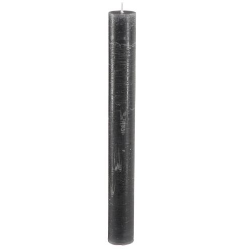Floristik24 Bougies en bougies bâton de couleur unie anthracite 34x300 4 pcs