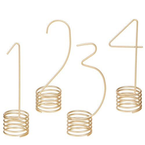 Floristik24 Décoration de bougies chiffres de l&#39;Avent 1-4 métal doré mat H10cm 4 pcs