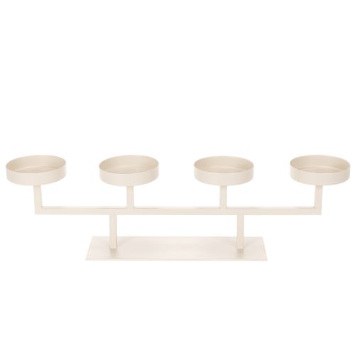 Chandelier moderne en métal taupe 47 cm avec quatre porte-bougies acheter | Floristik24.fr