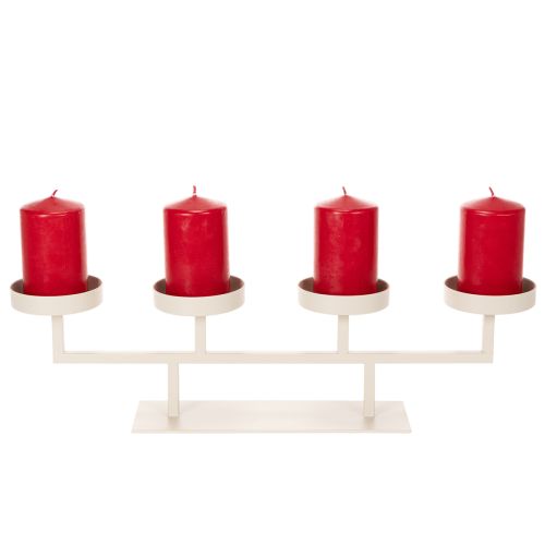 Chandelier moderne en métal taupe 47 cm avec quatre porte-bougies | Floristik24.fr