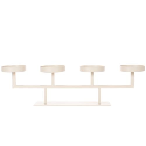 Chandelier moderne en métal taupe 47 cm avec quatre porte-bougies | Floristik24.fr