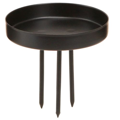 Floristik24 Bougeoir couronne de l'Avent métal noir mat Ø8cm 4 pcs