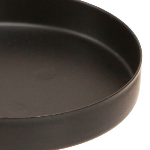 Floristik24 Bougeoir couronne de l'Avent métal noir mat Ø8cm 4 pcs