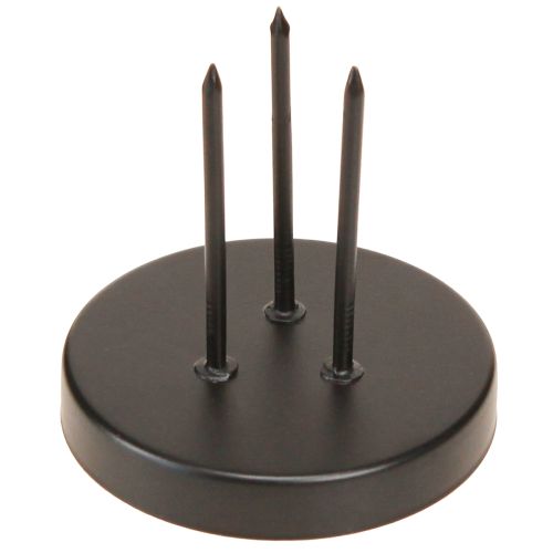 Article Bougeoir couronne de l'Avent métal noir mat Ø8cm 4 pcs