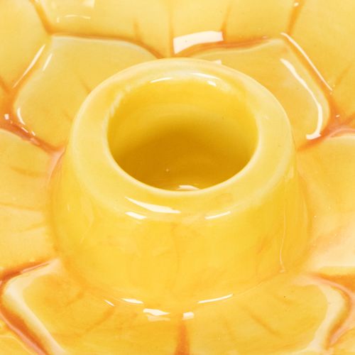 Article Bougeoirs coniques en céramique, forme de fleur décorative pour une décoration de table élégante, 11 cm, lot de 2