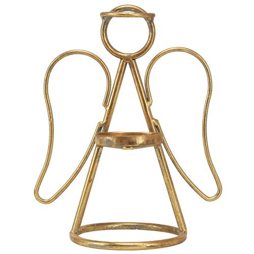Floristik24 Bougeoir ange bougies chauffe-plat et bougies piliers doré H26cm