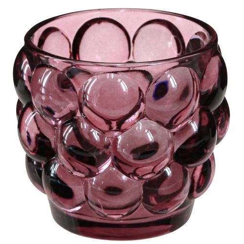 Article Bougeoir photophore en verre Berry Ø7cm H7cm 6 pcs
