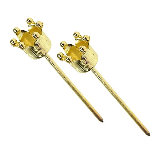 Floristik24 Bougeoir couronne or 4 pcs