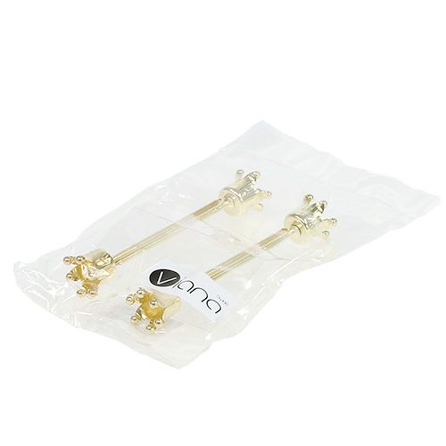 Floristik24 Bougeoir couronne or 4 pcs