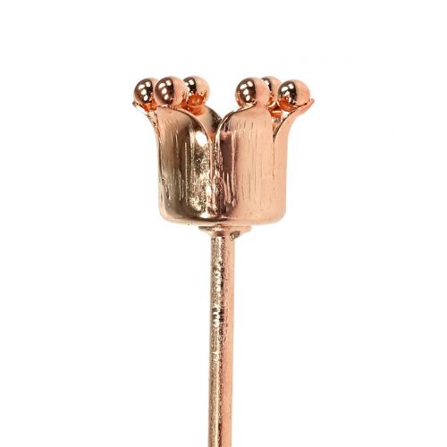 Floristik24 Bougeoir couronne cuivre Ø2,2cm H7cm 4 pcs