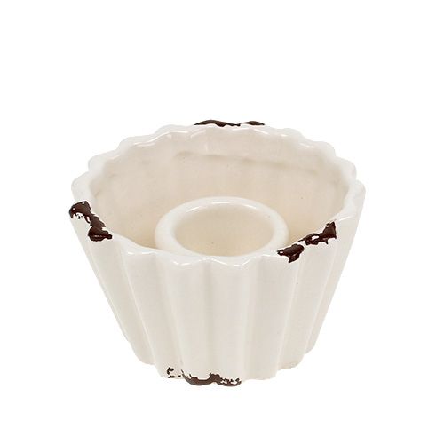 Floristik24 Bougeoir Cake Moule Crème Ø7cm H4cm