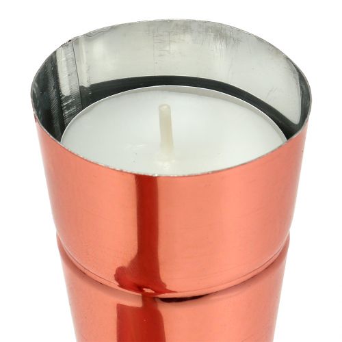 Floristik24 Bougeoir cuivre Ø4.5cm H14cm 8pcs