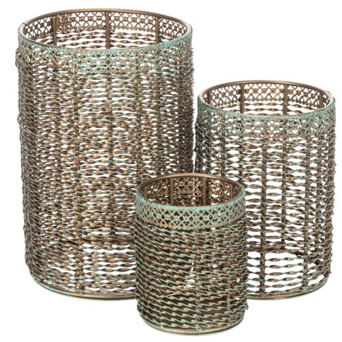 Porte-bougies en métal, porte-bougies chauffe-plat Ø8/10/13 cm, lot de 3 acheter | Floristik24.fr