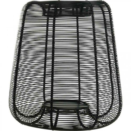 Article Bougeoir Panier Métal Noir Bougeoir Ø24cm H26cm