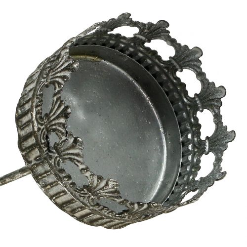 Article Bougeoir argent antique Ø7cm H12cm 1 pc