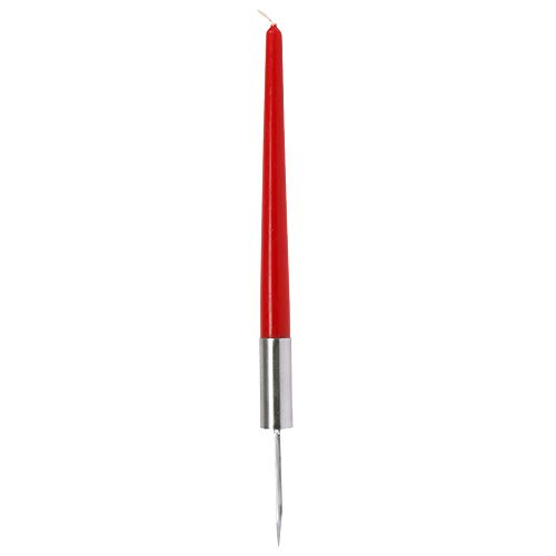 Article Bougeoir argent pour bougies bâtons 15cm 4 pcs