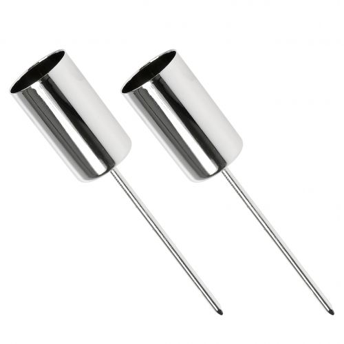 Article Bougeoir argent pour bougies bâtons Ø2,2cm 4 pcs