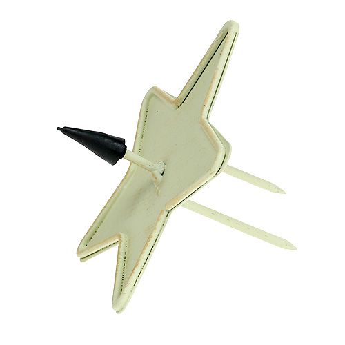 Floristik24 Bougeoir étoile à coller 9cm crème