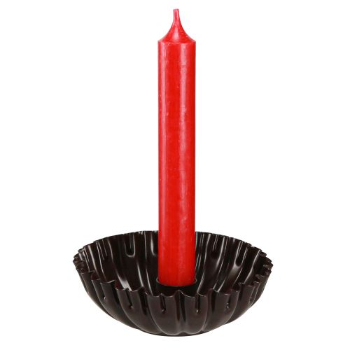 Article Bougeoir moule à gâteau vintage marron foncé Ø11,5cm 4pcs