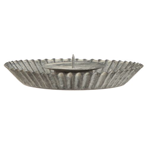 Article Bougeoir comme moule à pâtisserie assiette à bougie gris Ø15cm H3cm 4pcs