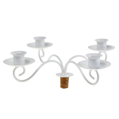 Floristik24 Bougeoir pour bouteille Ø21cm 4 bras blanc