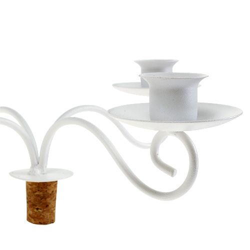 Floristik24 Bougeoir pour bouteille Ø21cm 4 bras blanc