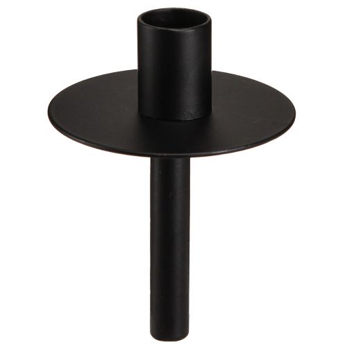 Floristik24 Bougeoir pour bouteilles métal noir H12cm 2pcs