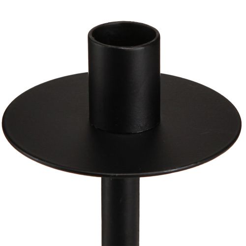 Floristik24 Bougeoir pour bouteilles métal noir H12cm 2pcs
