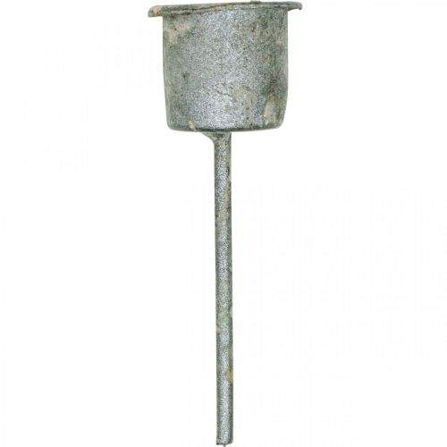 Article Bougeoirs enfichables Shabby Chic gris Ø3cm H8,5cm 8pcs