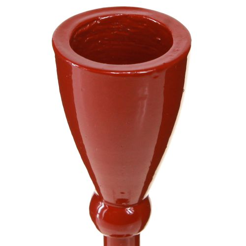 Article Bougeoir pour bougies coniques Bougeoir conique Rouge H17cm