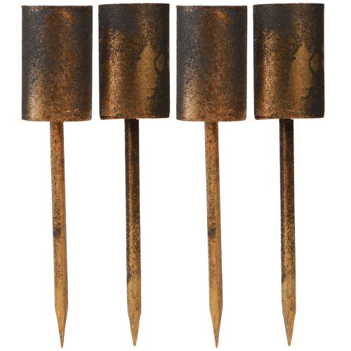 Article Bougeoir pour bougies bâtons Ø28mm épingle or antique 4pcs