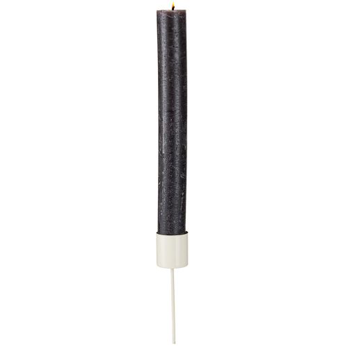 Floristik24 Bougeoir pour bougies coniques épaisses, métal, beige, 3,8 x 14 cm, 4 pièces