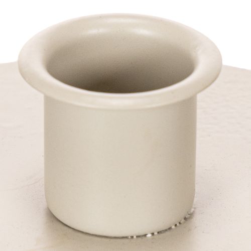Bougeoir rond crème en métal pour bougies droites – Lot de 2 | Floristik24.fr