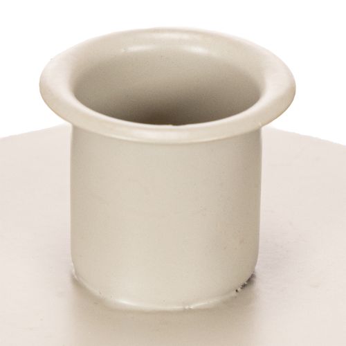 Petit bougeoir en métal beige mat pour bougies fines 8 cm - Lot de 3 | Floristik24.fr