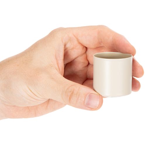 Set de 4 bougeoirs magnétiques en métal taupe pour bougies de 4 cm | Floristik24.fr
