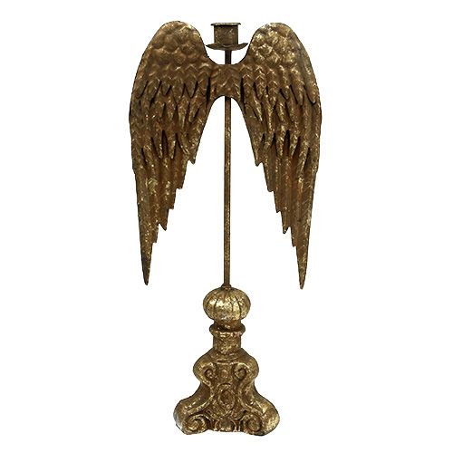 Floristik24 Chandelier avec ailes d&#39;ange or H42cm