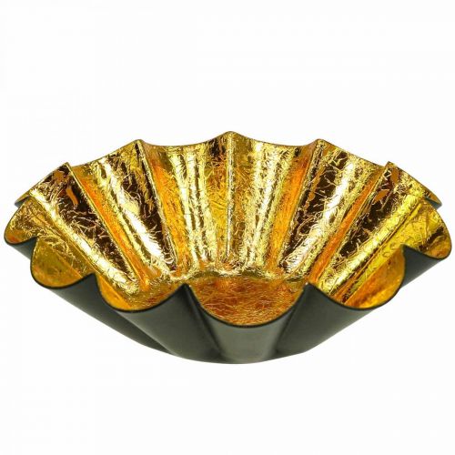 Floristik24 Photophore décoration de Noël moule à pâtisserie noir or Ø12cm 2pcs