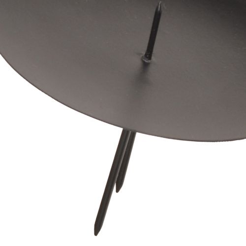 Article Bougeoir à brancher en métal pour l'Avent noir Ø8cm 4 pcs