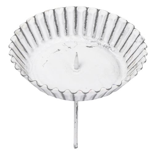 Bougeoir enfichable moule à gâteau blanc Ø10cm 4pcs