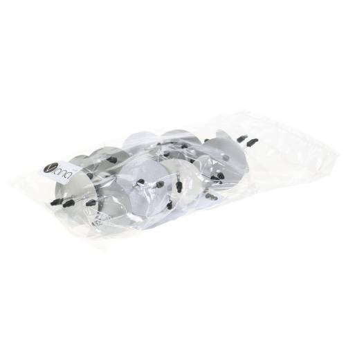 Floristik24 Bougeoir enfichable argent Ø4,5cm 12 pcs