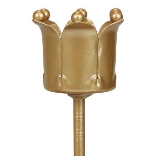 Floristik24 Bougeoir Couronne de l'Avent bougeoir couronne dorée Ø2,5cm 4pcs