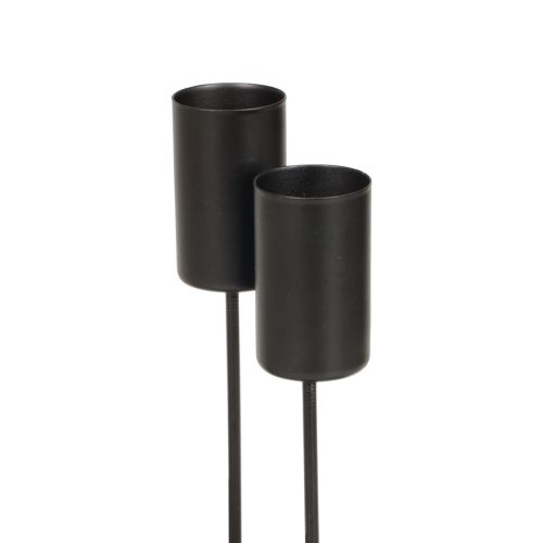 Article Bougeoir Couronne de l&#39;Avent bougeoir noir 2,2×4cm 4 pcs