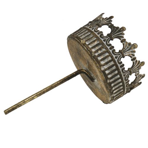 Article Bougeoir antique doré Ø7cm H12cm 1 pce