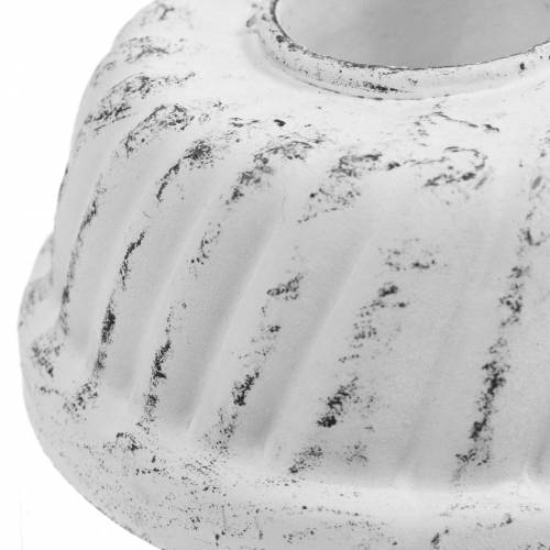 Floristik24 Bougeoir Gugelhupf Moule à pâtisserie Shabby Chic Blanc Ø7,2cm H3cm
