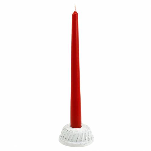 Floristik24 Bougeoir Gugelhupf Moule à pâtisserie Shabby Chic Blanc Ø7,2cm H3cm
