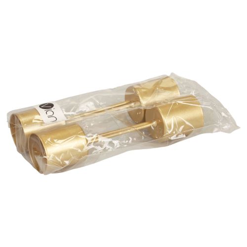 Porte-bougie, pic, bâtonnet, doré, 3,2 cm x 4 cm, lot de 4 | Floristik24.fr